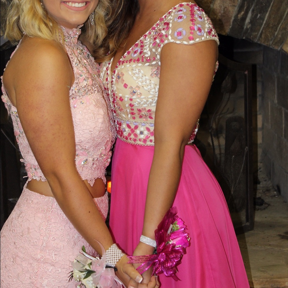 Pink Rachael Allen Prom Dress - Picture 2 of 8